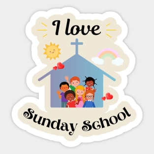 I love Sunday school Sticker